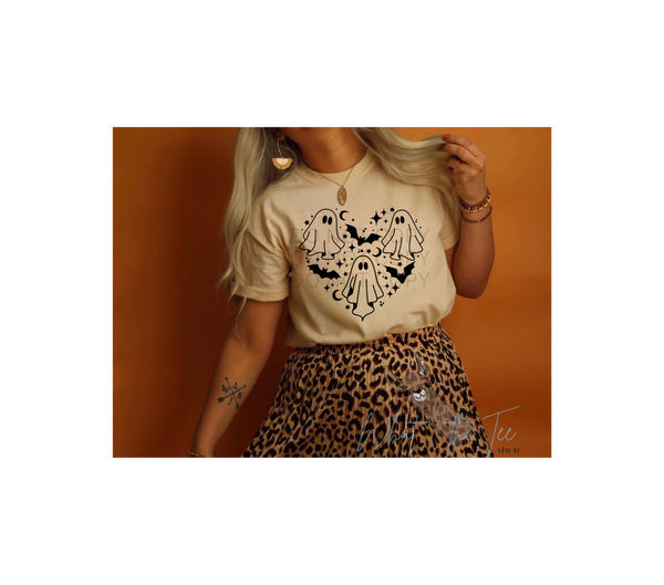Ghost Heart Print Graphic Tee