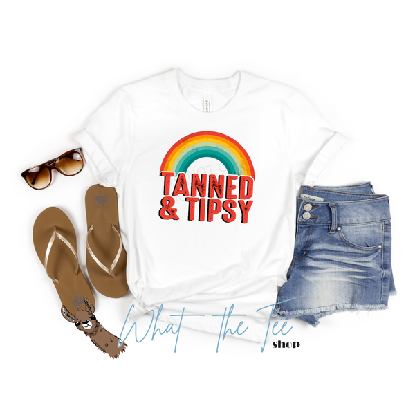 Tanned And Tipsy Graphic Tee